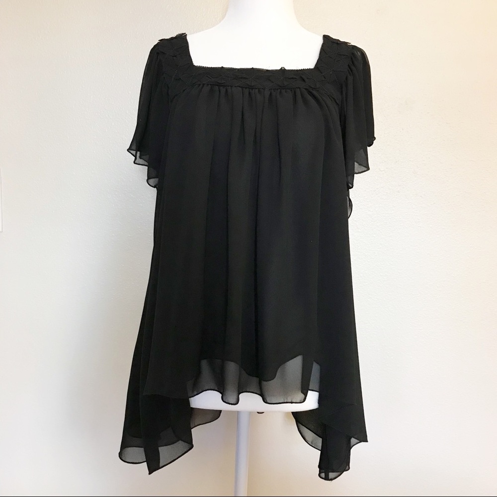 Studio M Black Blouse Top